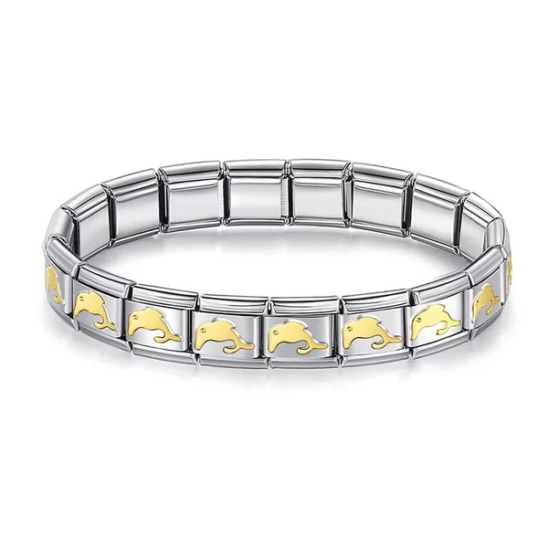Italian Charm Bracelet（Golden Dolphin）