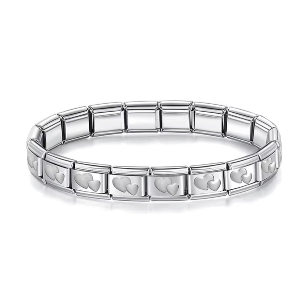 Italian Charm Bracelet（Double Heart）