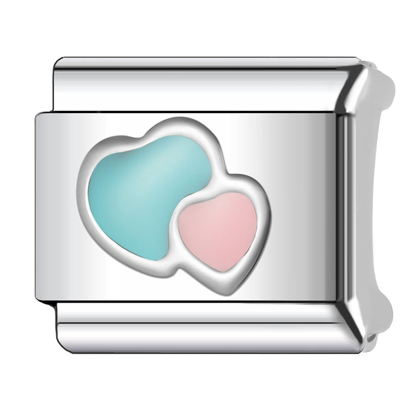 Blue & Pink Heart