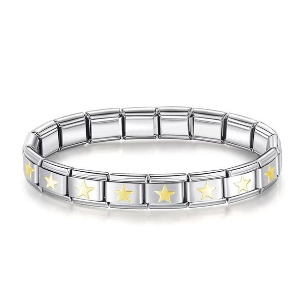 Italian Charm Bracelet（Golden Pentagram）