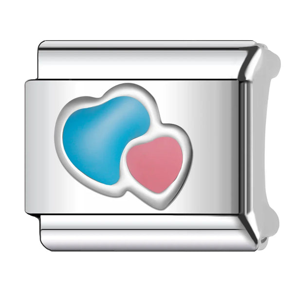Blue & Pink Heart