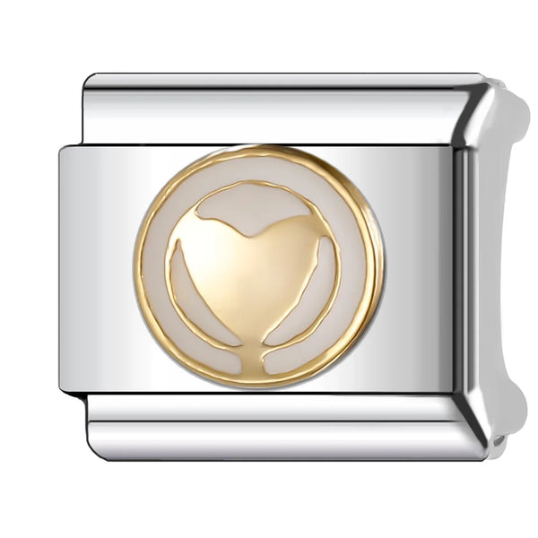 Golden round heart