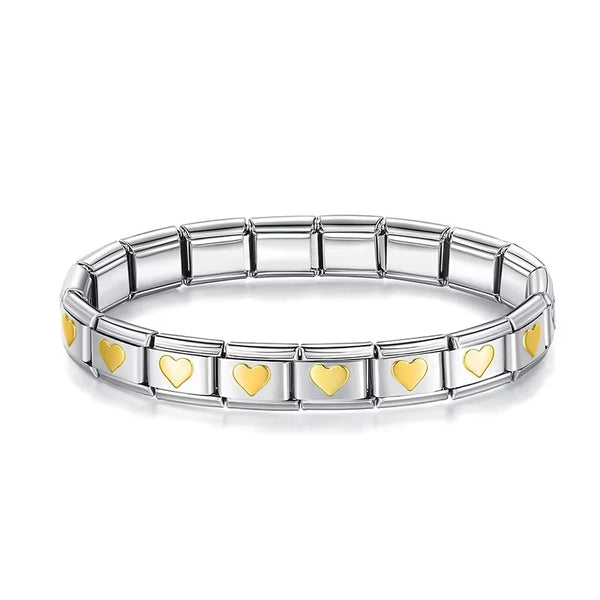 Italian Charm Bracelet（Golden Heart）